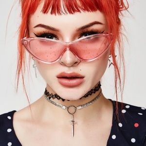 Dolls Kill Pink Cateye Sunnies
